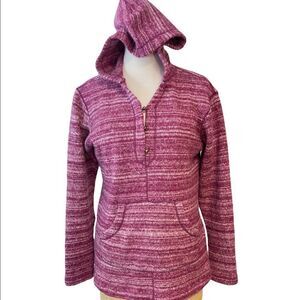 Sherpa Adventure Gear Rose Pink Hooded wool blend Sweater Medium